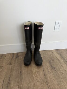 Hunter Black Over-the-Knee Rain Boots